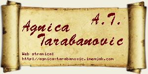 Agnica Tarabanović vizit kartica